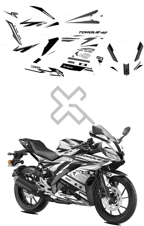 Torque Edition Full Body Sticker Compatible with R15S & V3 | Made In Premium Matte Vinyl With FPF(Fade Protection Film), Water Proof, Precut Sticker, Pack Of 1 Compatible with Both Side